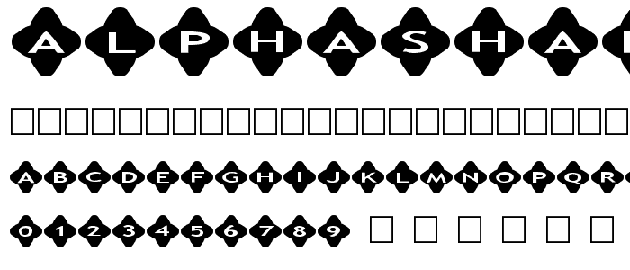 AlphaShapes crosses 2 font